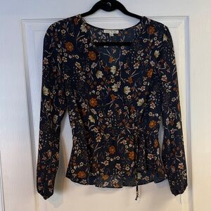 Nine Britton Navy Floral Blouse